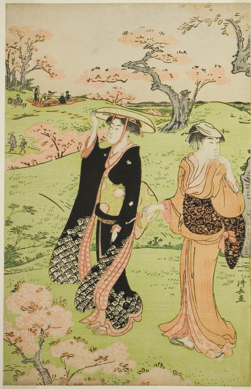 在飞鸟山赏樱花 作者 永永鸟居