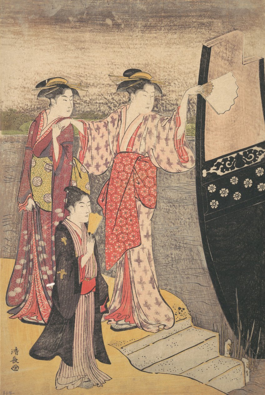 从隅田川上的游船上下来。 作者 永永鸟居