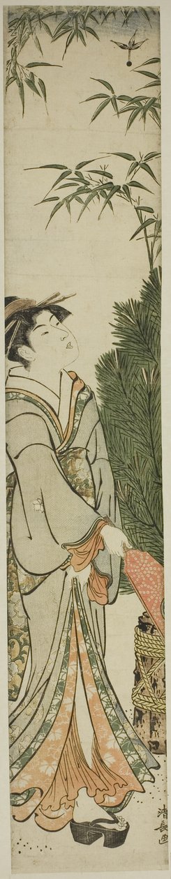 艺伎在踢毽子 作者 永永鸟居