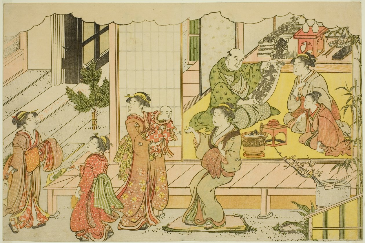 打开仓库（Kurabiraki），选自绘本《三重黎明的色彩》（Saishiki mitsu no asa）。 作者 永永鸟居