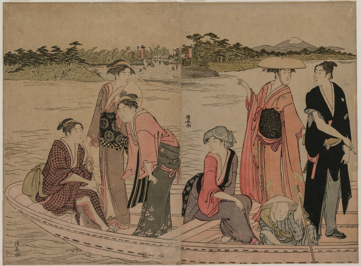 隅田川渡船上的乘客 作者 永永鸟居