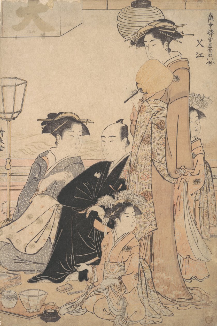 江户的一个地名Sashiye，约1782年。 作者 永永鸟居