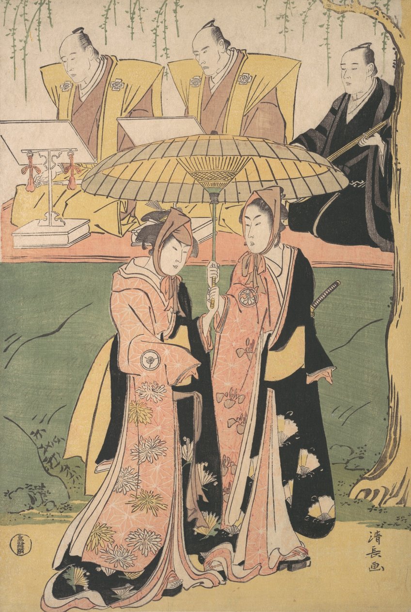 肖萨法案的场景，约1788年。 作者 永永鸟居