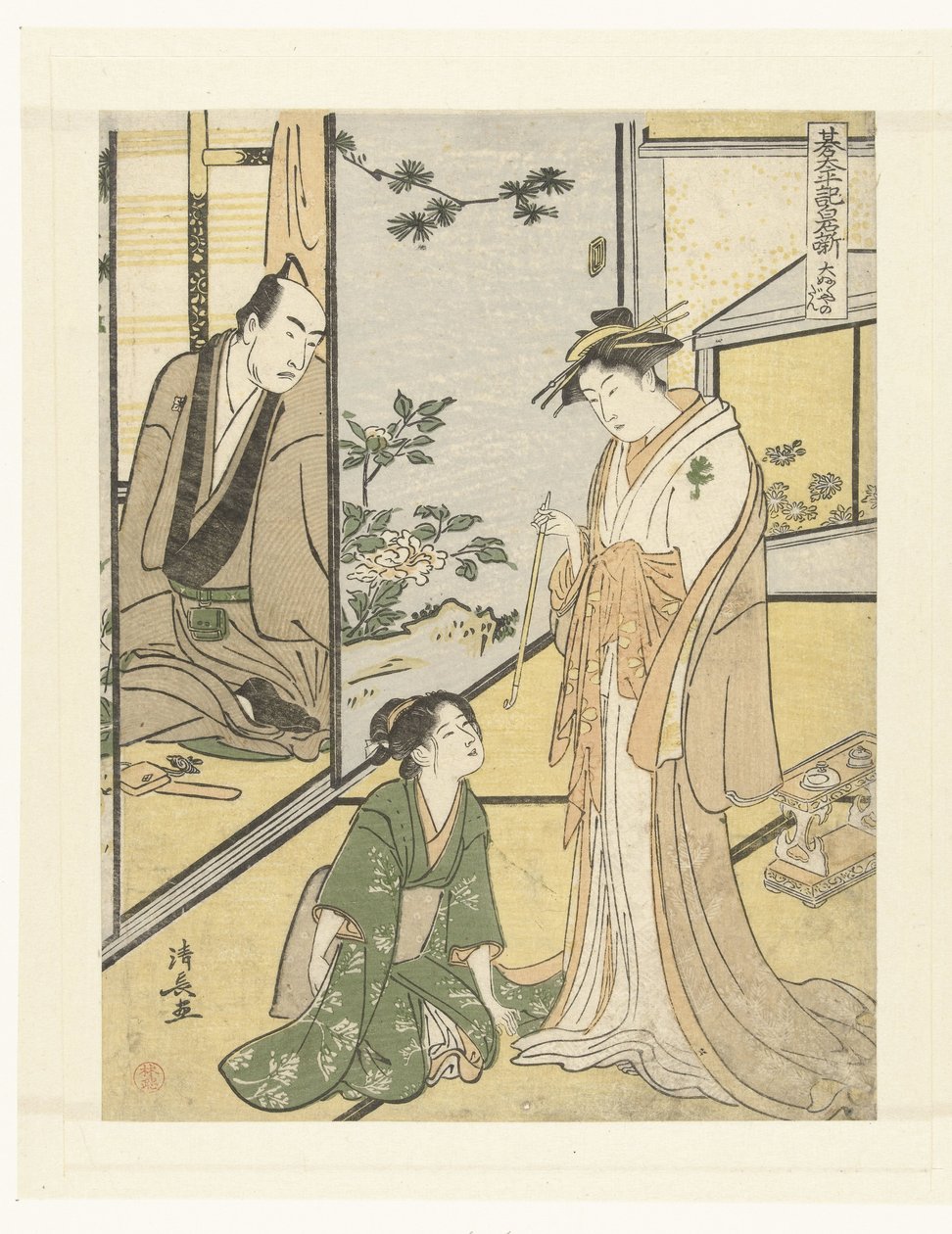 大福屋内的场景
大福屋之丹（物品上的标题）
Het toneelstuk Shiraishibanashi（系列名称）
Gotaiheiki Shiraishibanashi（物品上的系列名称） 作者 永永鸟居