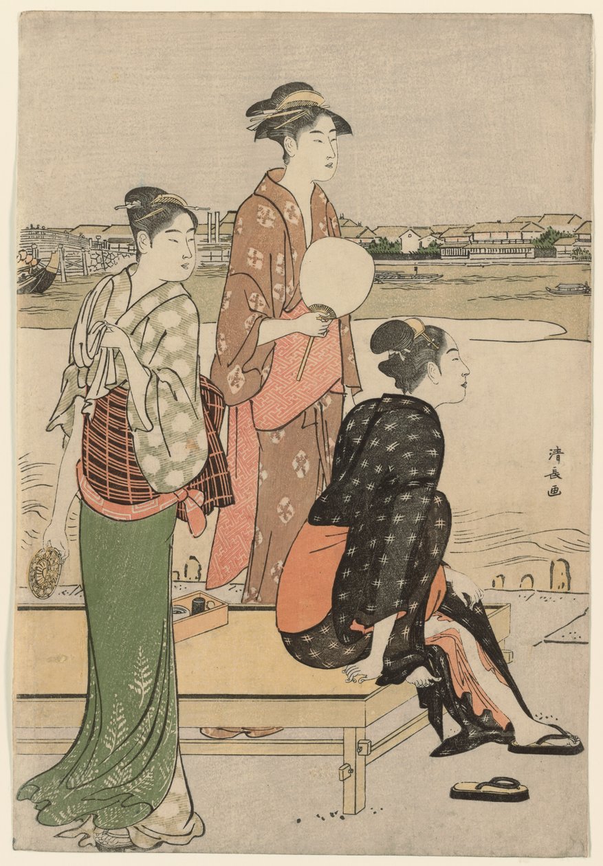 隅田川河畔的夏日黄昏 作者 永永鸟居