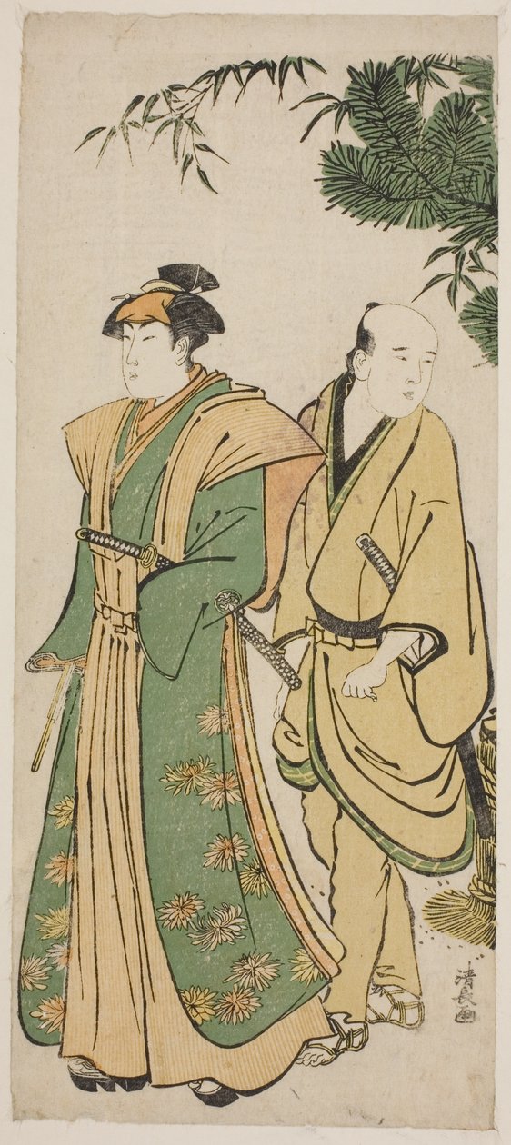 演员濑川菊之三和他的随从在新年期间巡游 作者 永永鸟居
