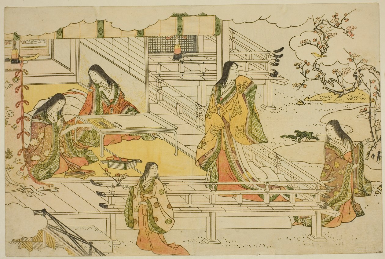 新年的第一幅书法作品（Kissho hajime），选自绘本《三重黎明的色彩（Saishiki mitsu no asa）》。 作者 永永鸟居