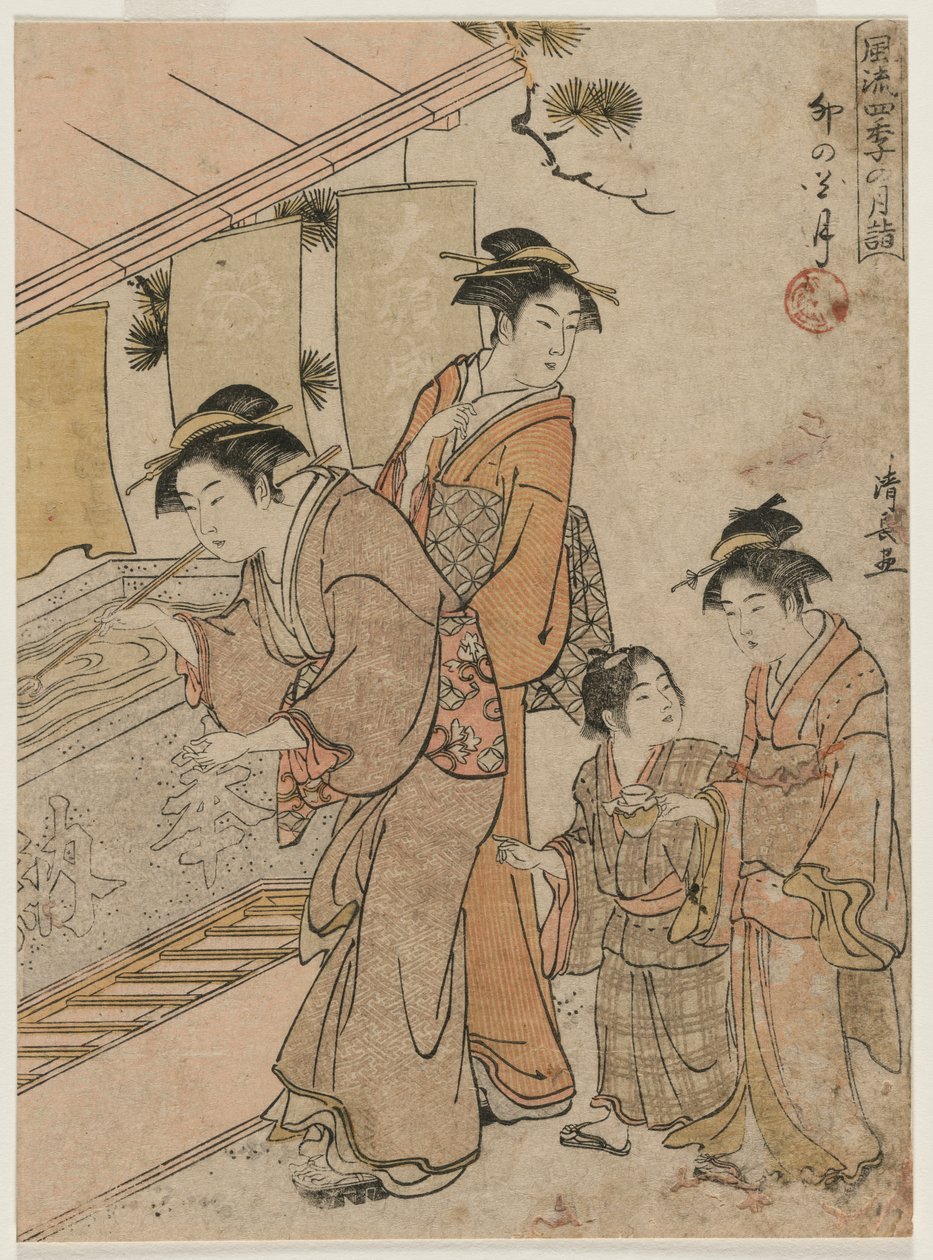 第四个月（选自《四季时尚月度探访寺庙系列》）。 作者 永永鸟居