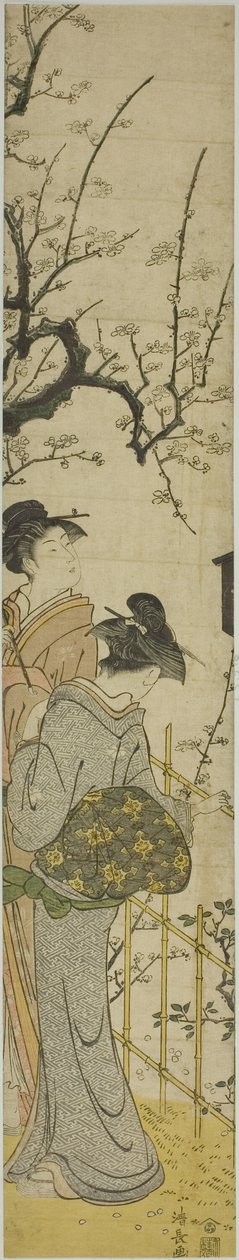两个女人看梅花 作者 永永鸟居