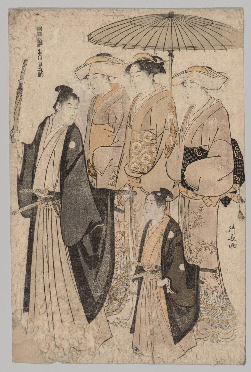 吉原和空姐的女人，1752-1815年。 作者 永永鸟居