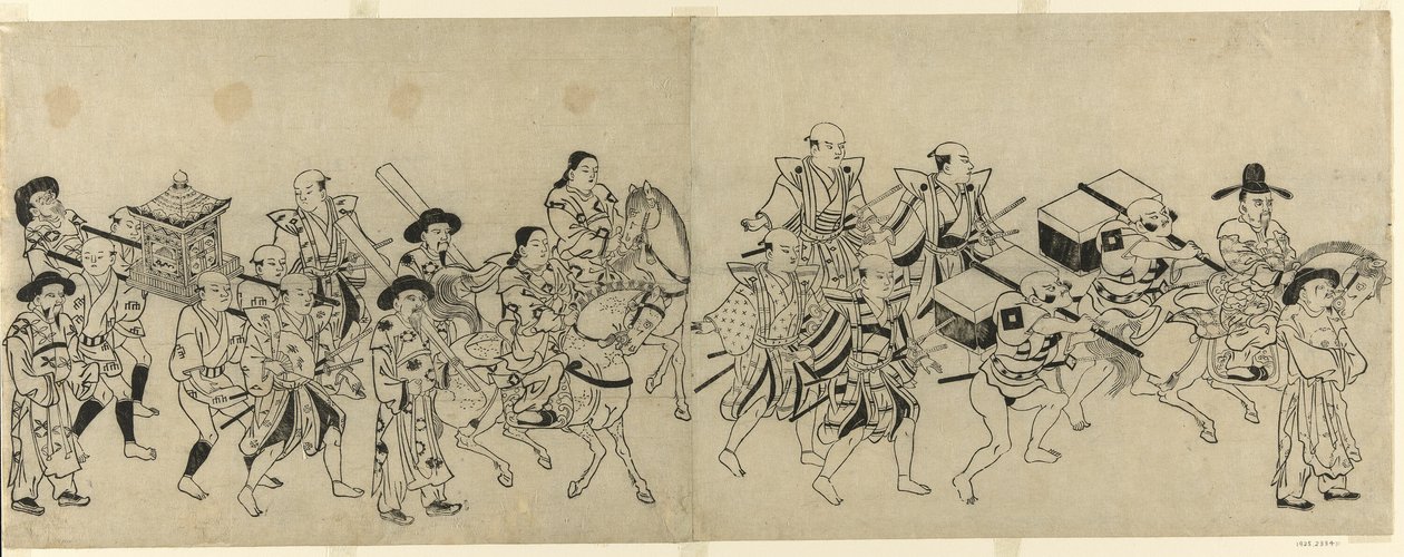 韩国大使馆抵达江户 作者 鸟居清信一世