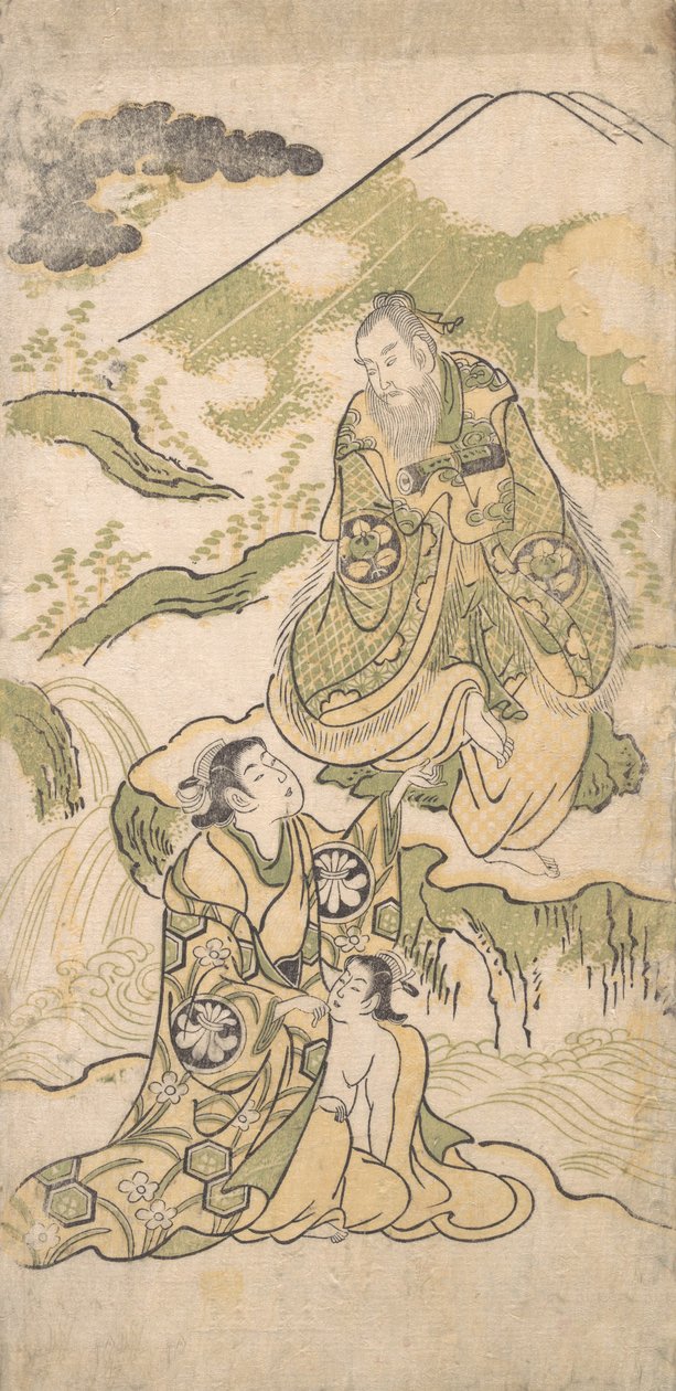 戏剧的场景，约1749年。 作者 鸟居清信一世