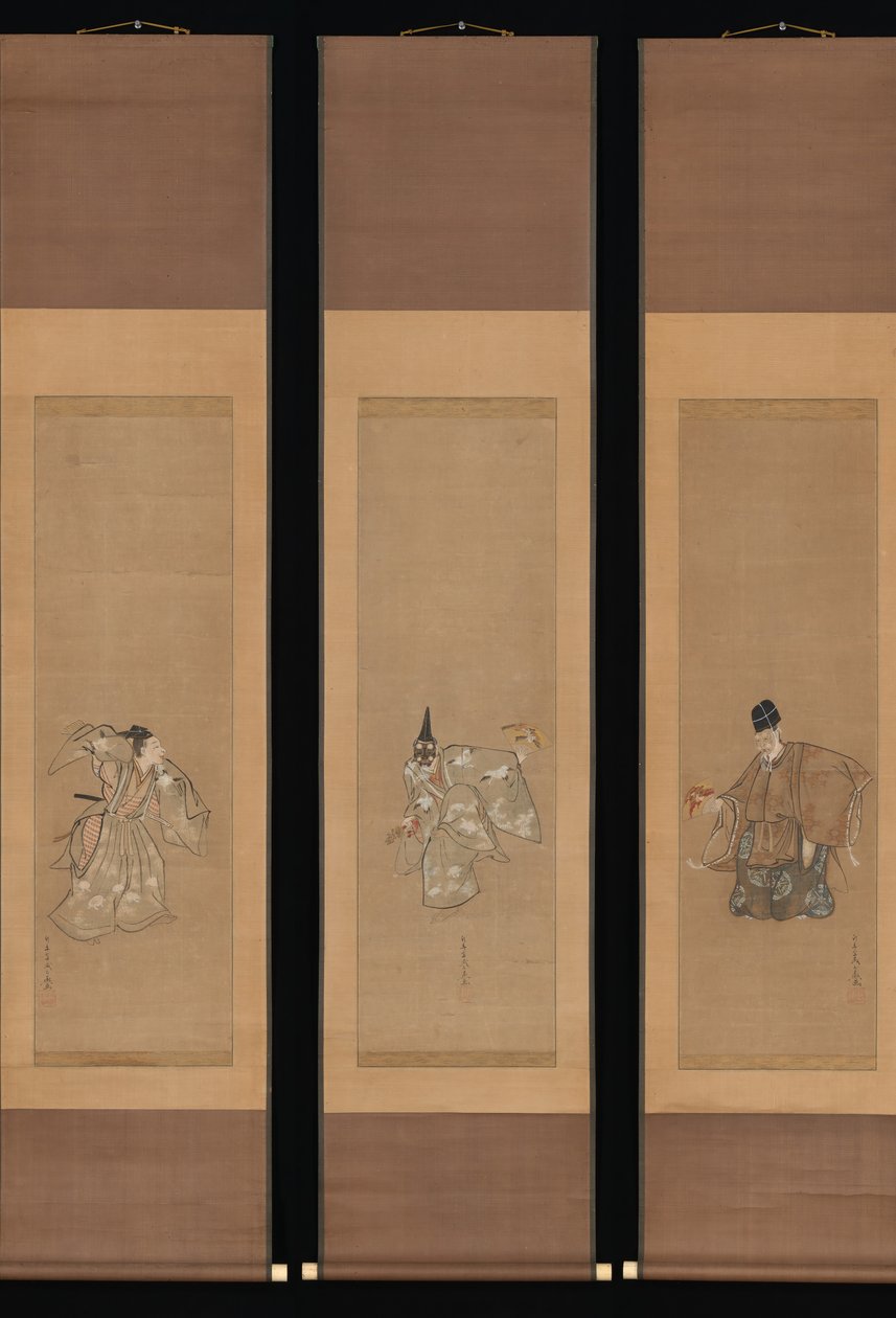 吉祥的能舞《Okina》，约1790-95。 作者 鸟山分园