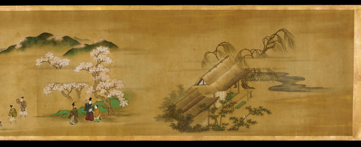 四季的风景，江户时期，17世纪。 作者 土佐三冈