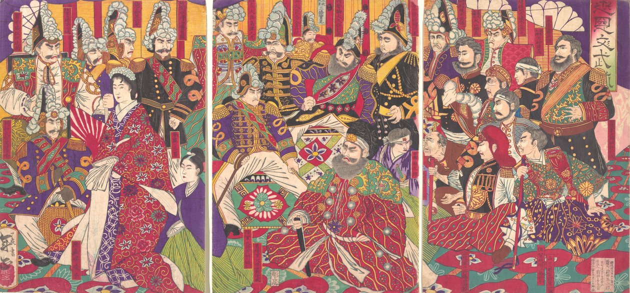 文职和军事官员，1877年12月。 作者 丰政