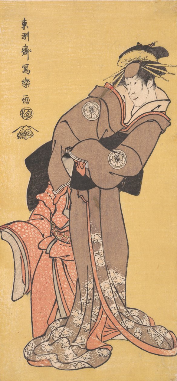 演员濑川富三郎二世饰演宫女富山，演员市川栗三饰演东......，1794-95。 作者 Toshusai Sharaku