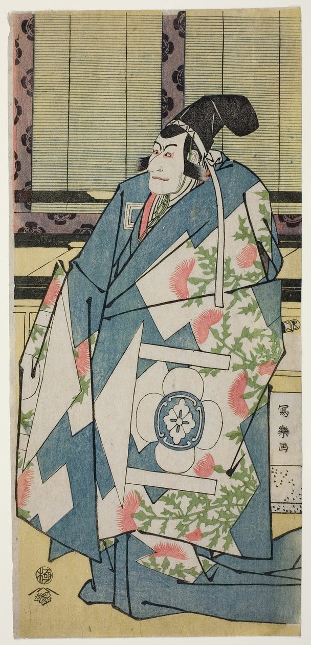 演员 Ichikawa Ebizo 饰演 Kudo Saemon Suketsune (Ichikawa Ebizo no Kudo Saemon Suketsune) 作者 Toshusai Sharaku