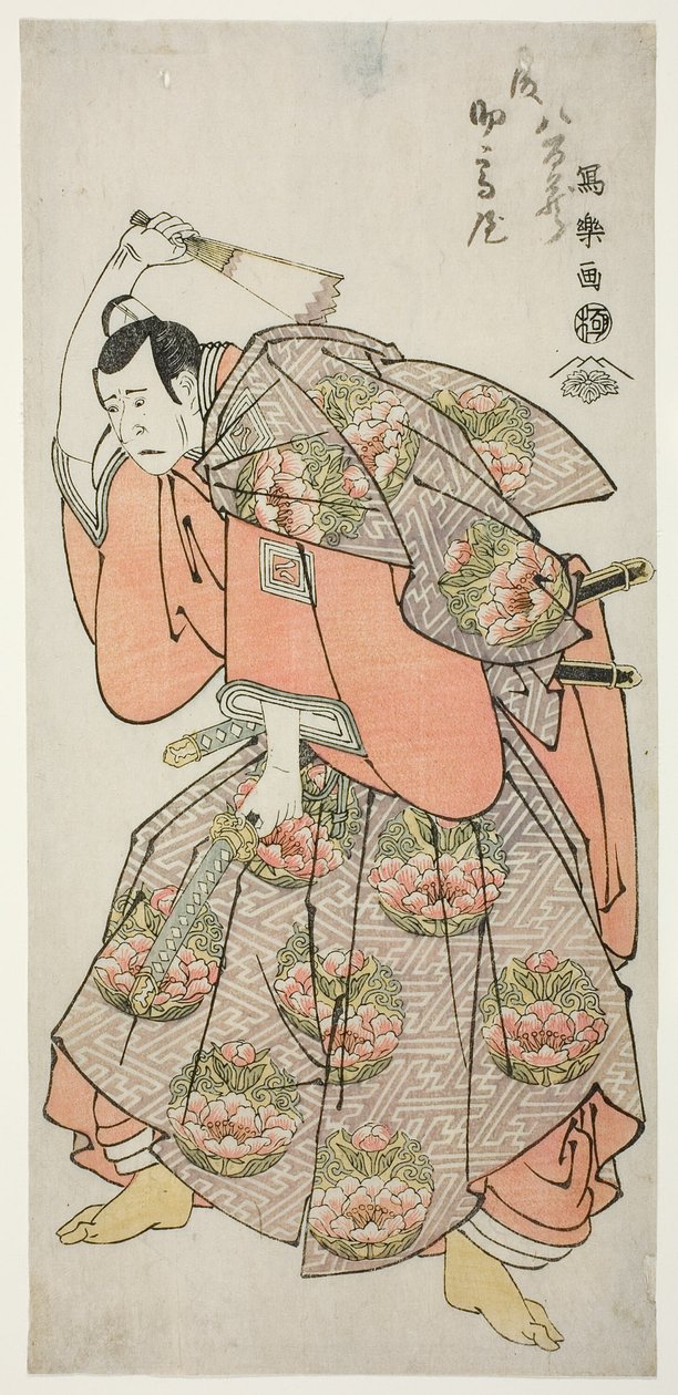 演员 Ichikawa Yaozo III 饰 Saeki Kurando Tsunenori（Sandai-me Ichikawa Yaozo no Saeki Kurando Tsunenori）。 作者 Toshusai Sharaku