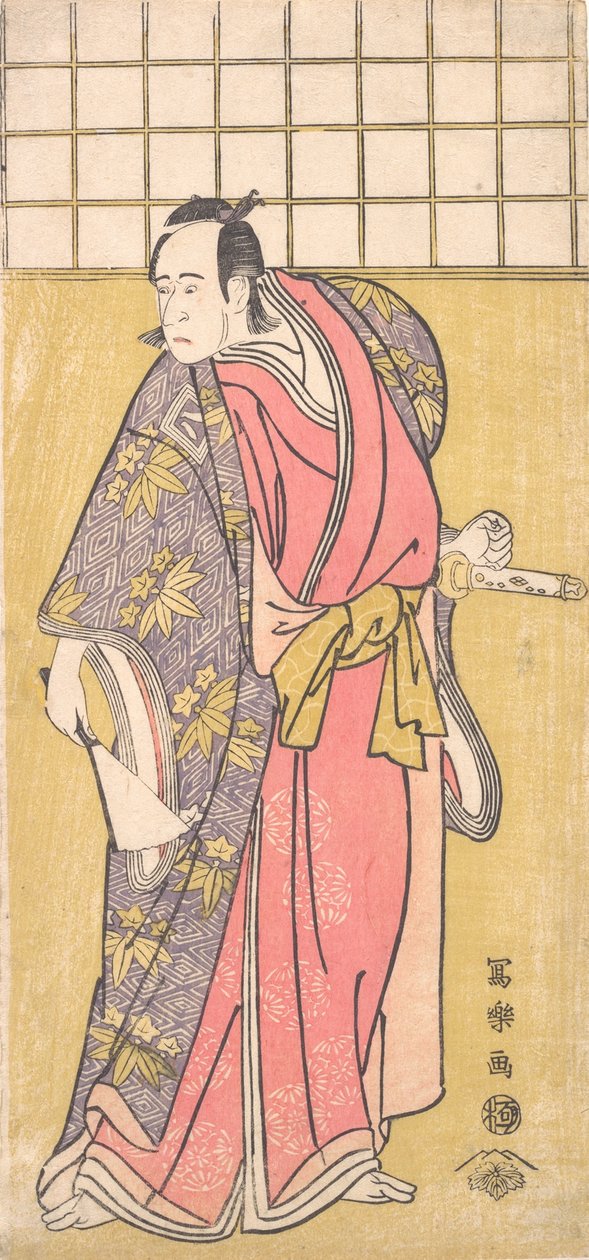 演员Ichikawa Yaozo III, 约1794年。 作者 Toshusai Sharaku