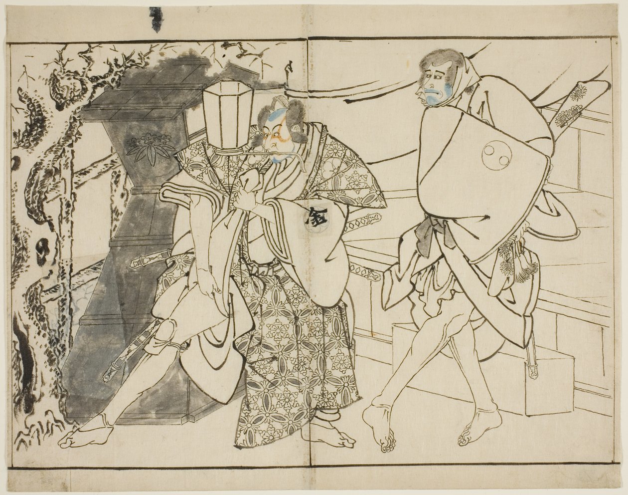 演员：岚龙三和森田环也 VIII 作者 Toshusai Sharaku