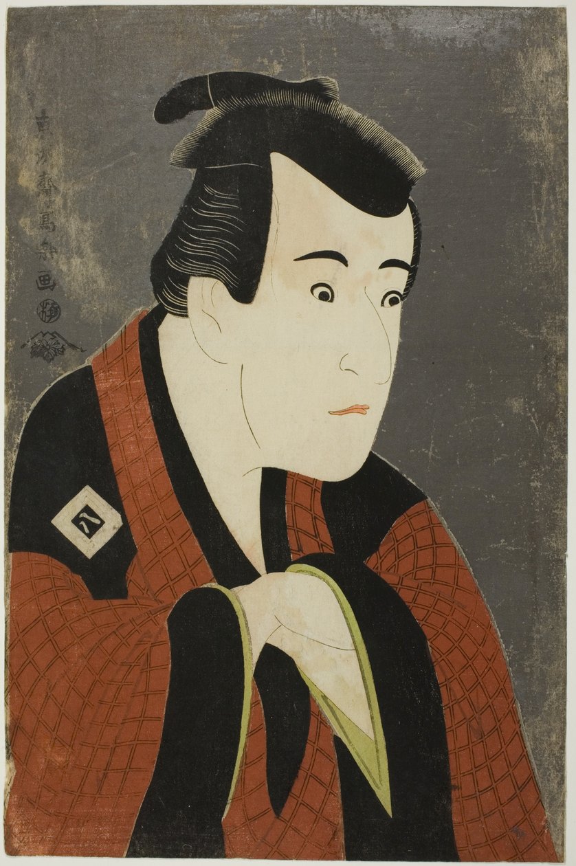 饰演田边文藏的演员市川耀三 作者 Toshusai Sharaku