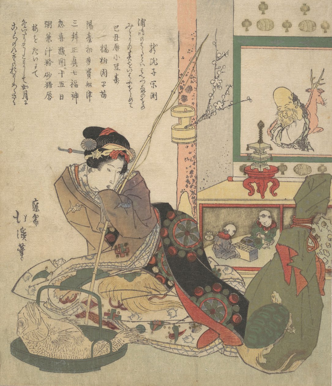 浦岛碧珍和七福神。 作者 东东屋北海