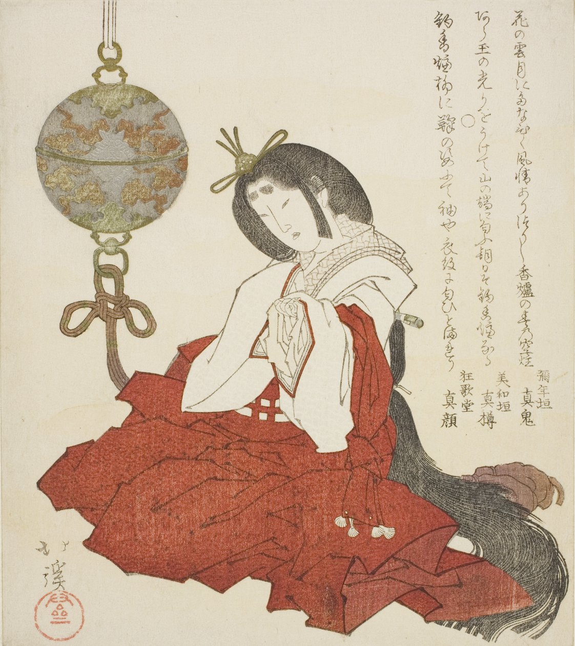 坐在香炉旁的宫女 作者 东东屋北海