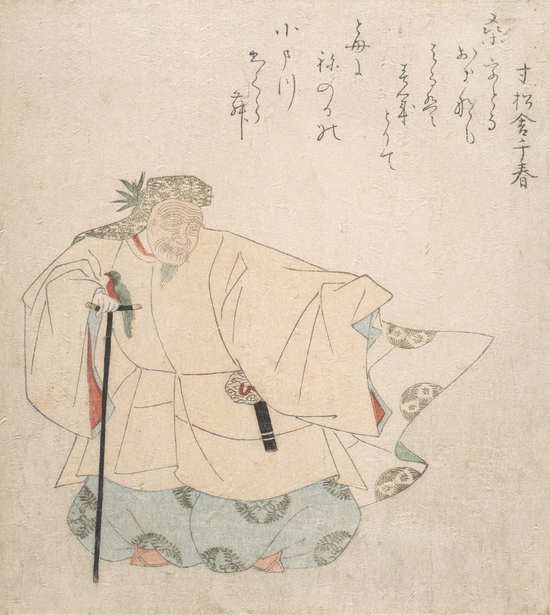 能舞的场景，约1820年。 作者 东东屋北海