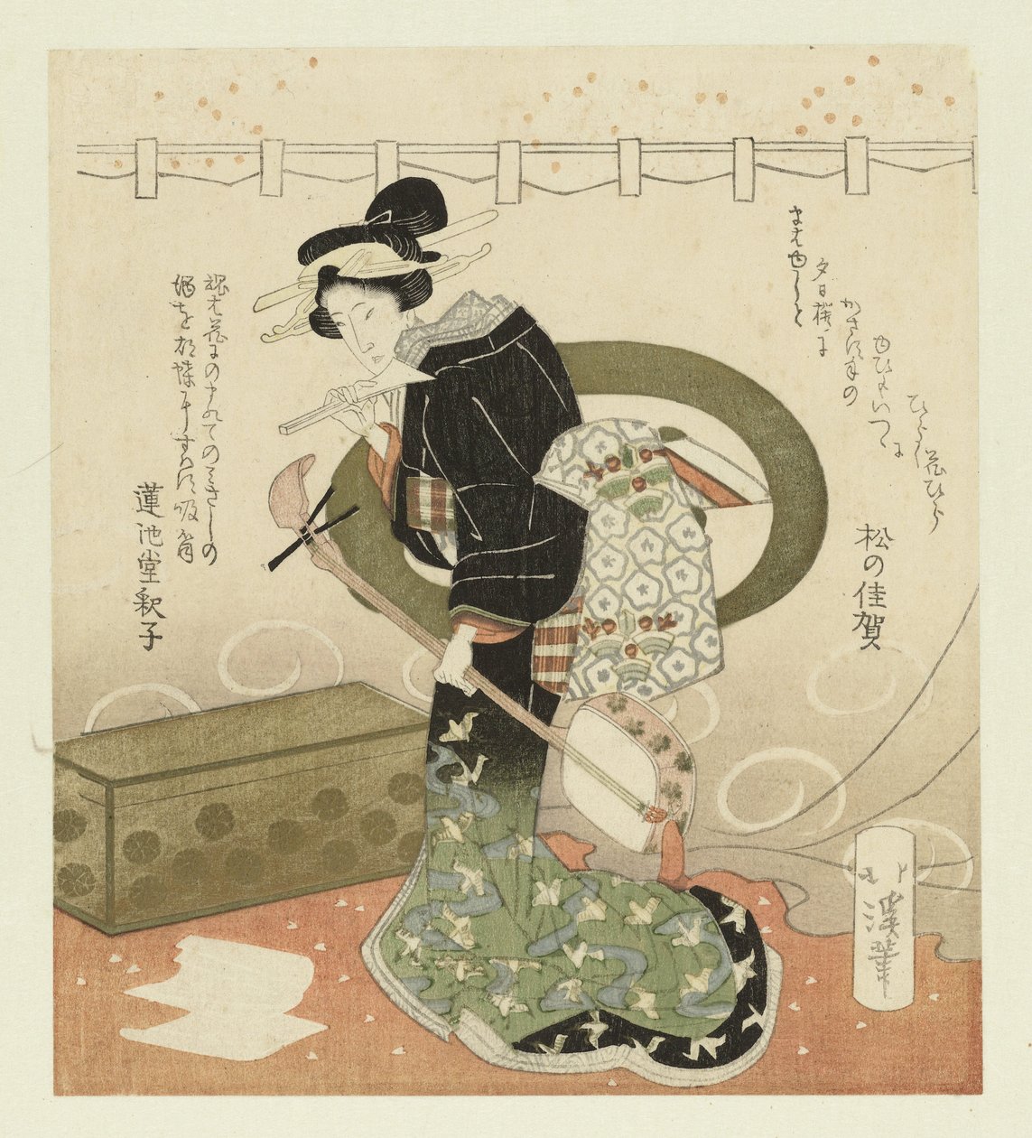 女人与三味线 赏花五联（系列名） Hanami gobantsuzuki（物体上的系列标题） 作者 东东屋北海
