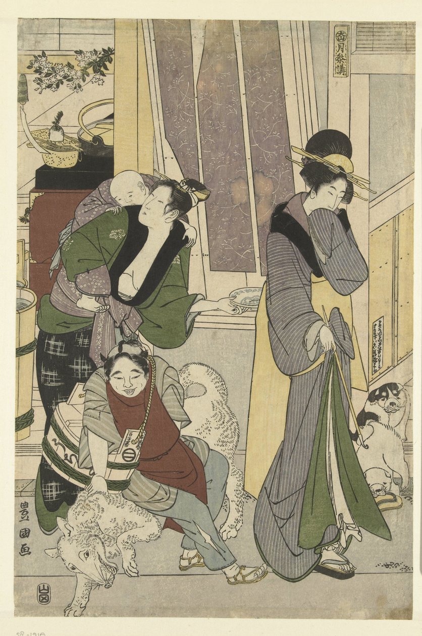 鱼贩
第四个月，三联画
四月，三联画（物名）
丰弘和丰国的十二个月（系列名称）
丰弘丰国涟漪君子（文物上的系列名称） 作者 丰国 (II) , 歌川