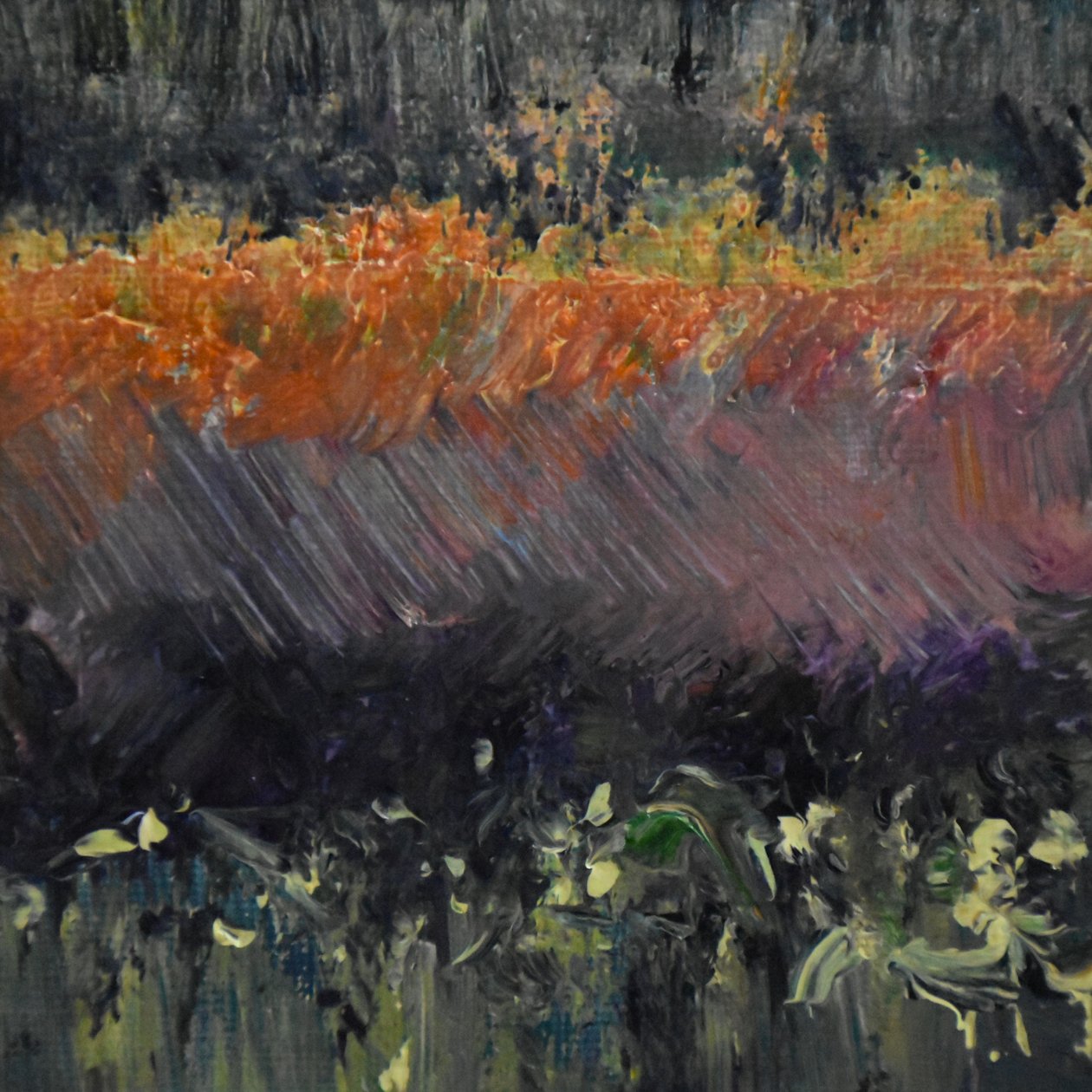 夜色绽放 2》，2019 年（布面油画） 作者 特蕾西·兰布罗斯