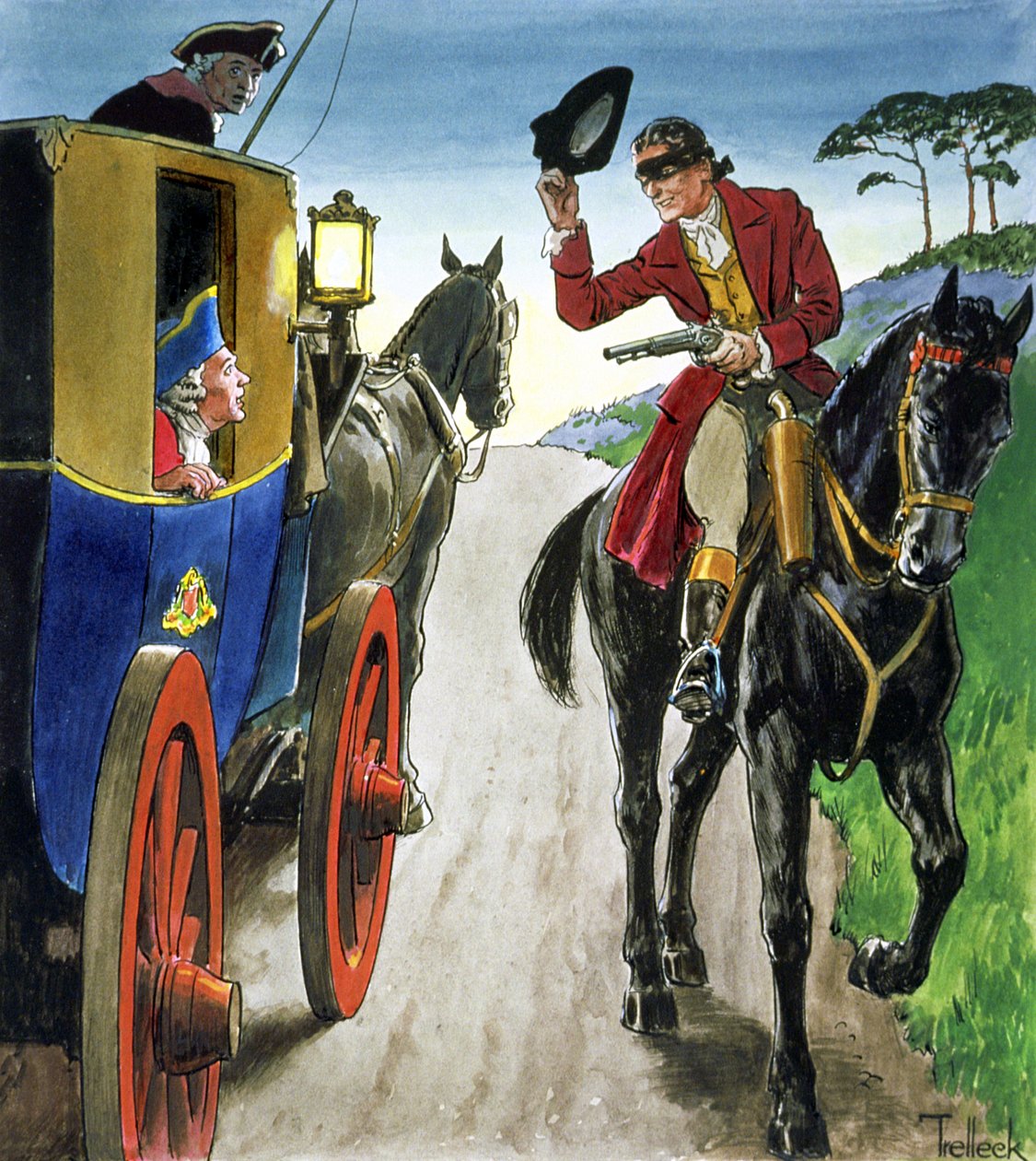Dick Turpin（1706-39）从&39;Peeps into the Past&39;出版，于1900年出版 作者 特雷利克