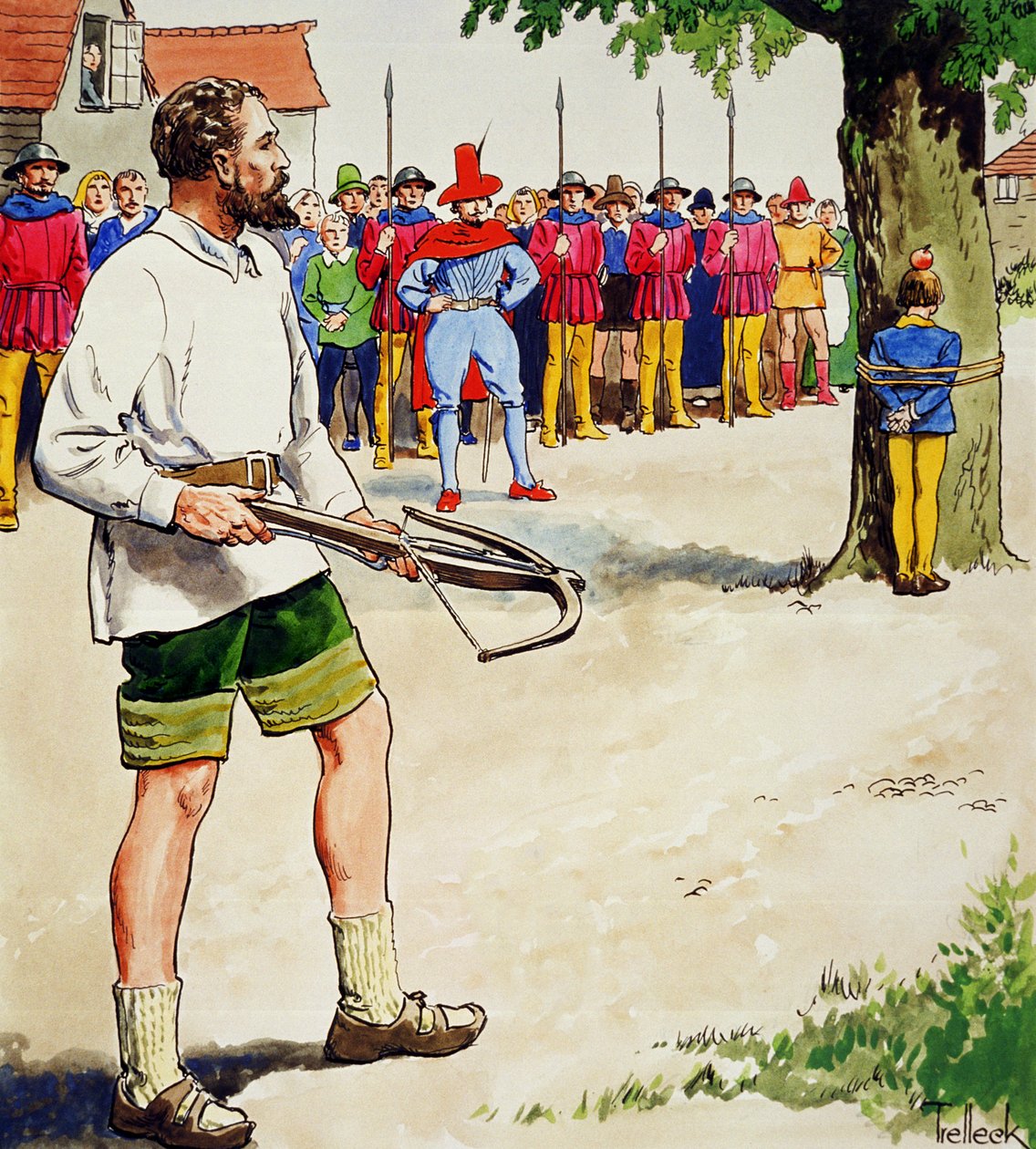 威廉·泰尔（William Tell），从“偷窥过去”（Peeps into the Past），于1900年出版 作者 特雷利克