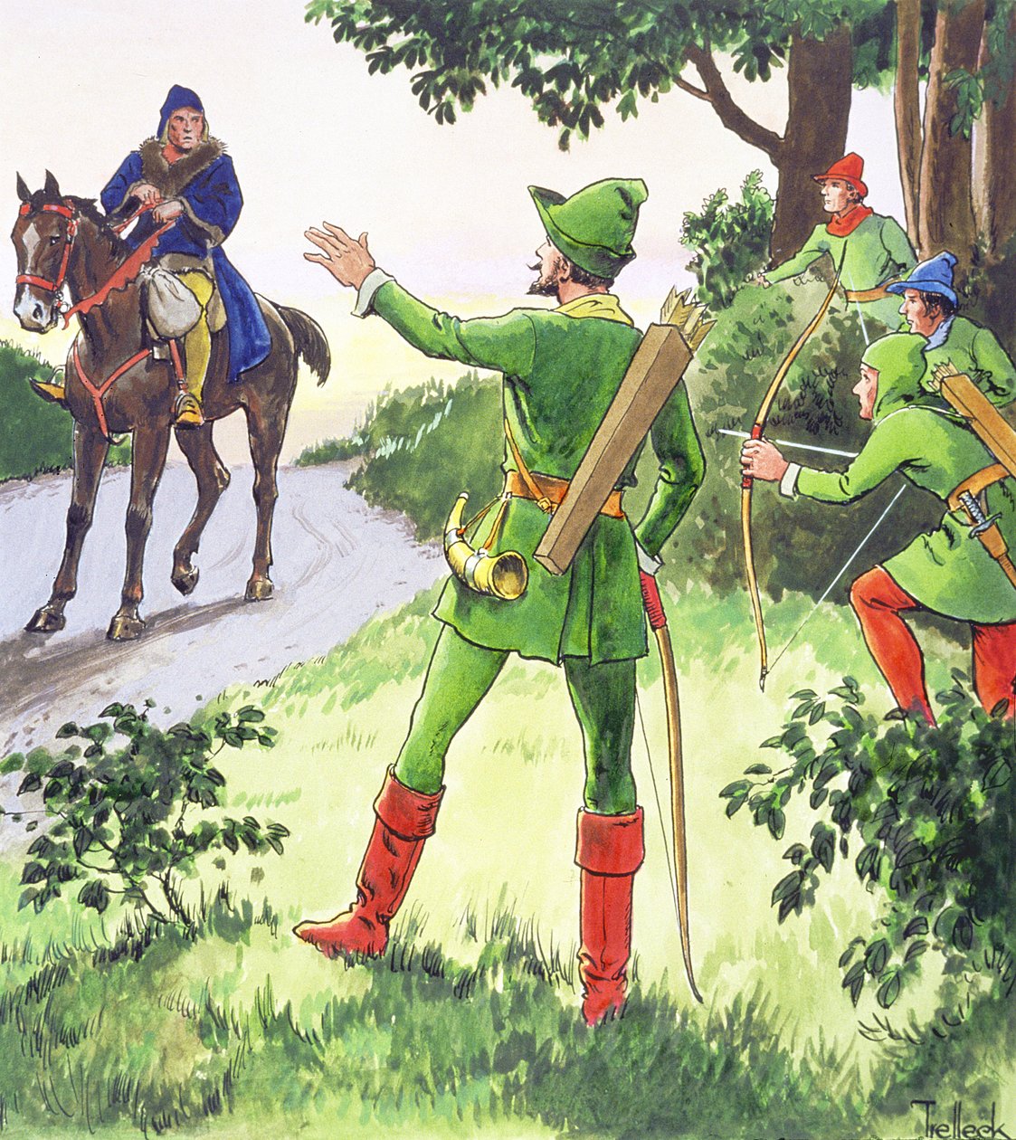 Robin Hood，来自&39;Peeps into the Past&39;，于1900年出版 作者 特雷利克
