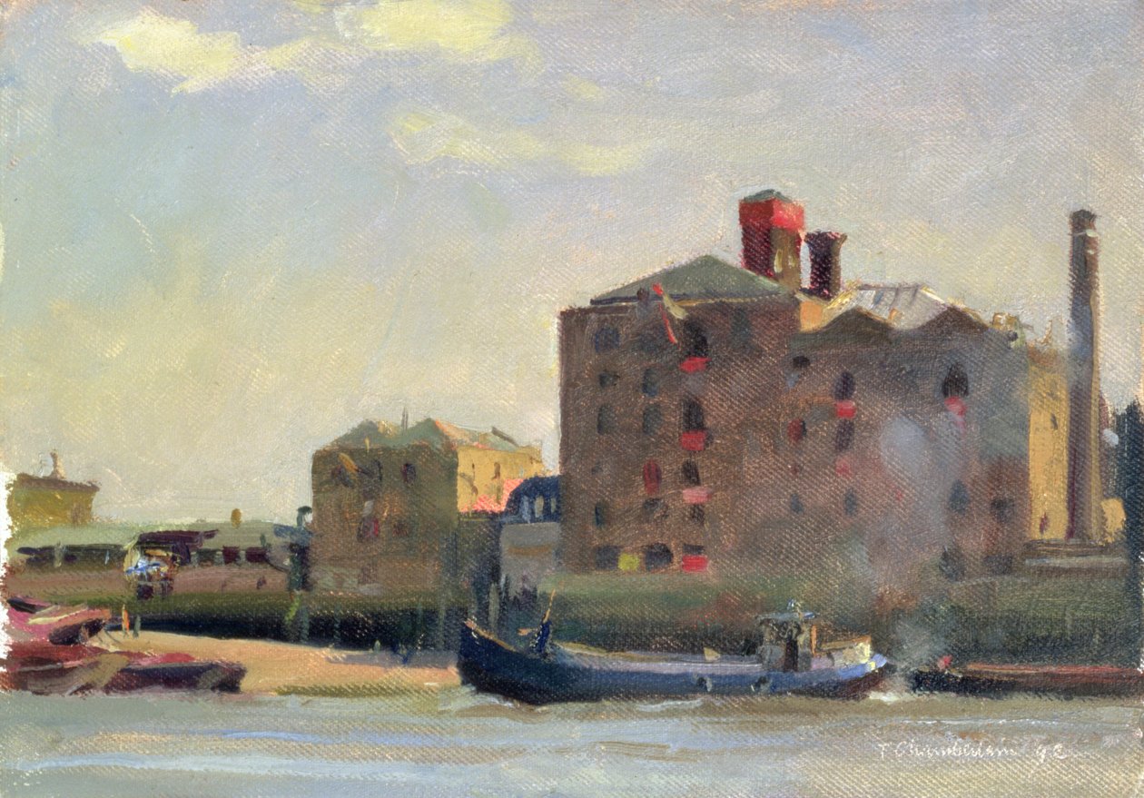 反对潮汐，Rotherhithe，1992 作者 特雷弗·张伯伦