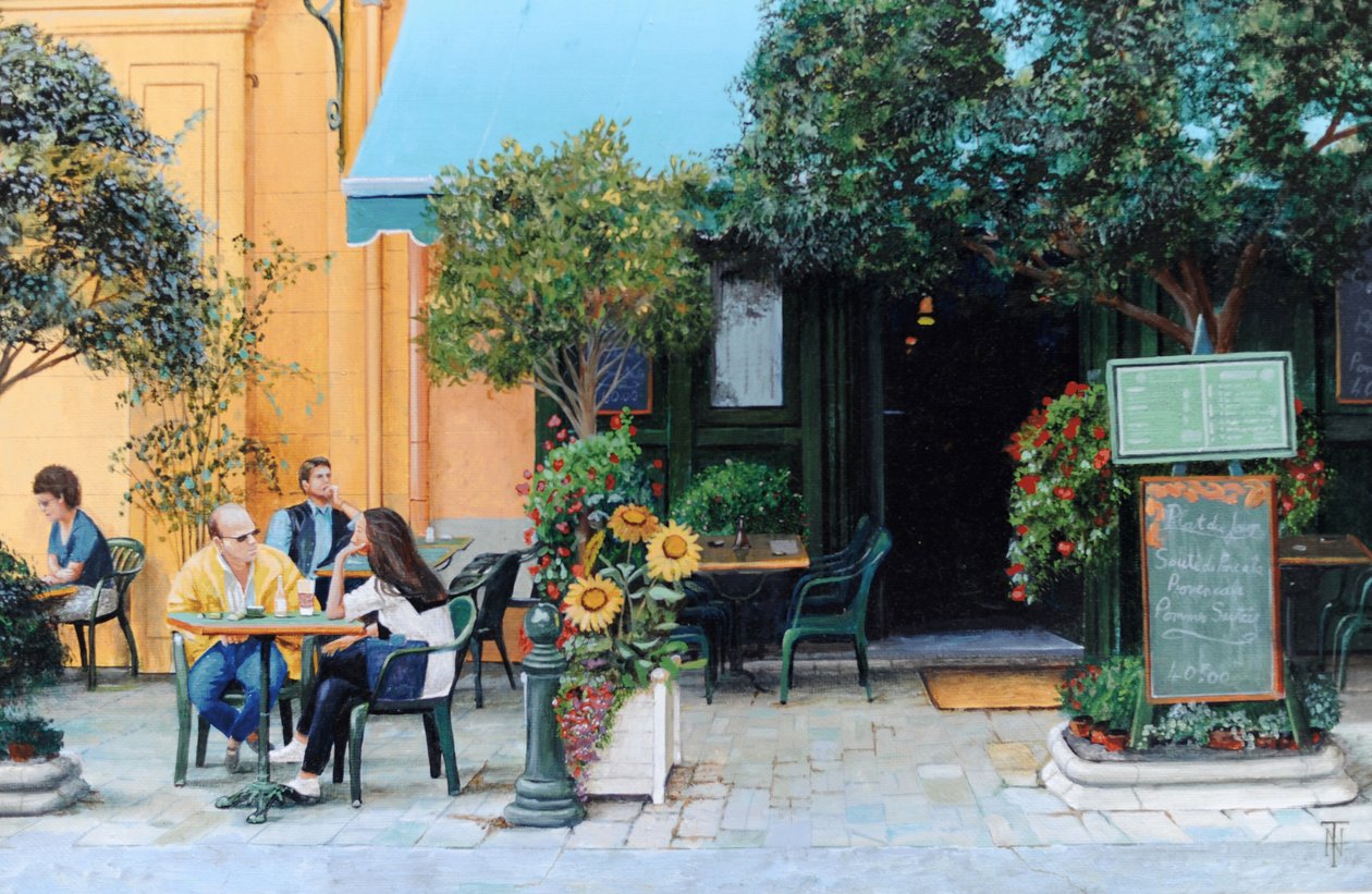 Cafe，Aix-En-Provence，1999 作者 特雷弗·尼尔