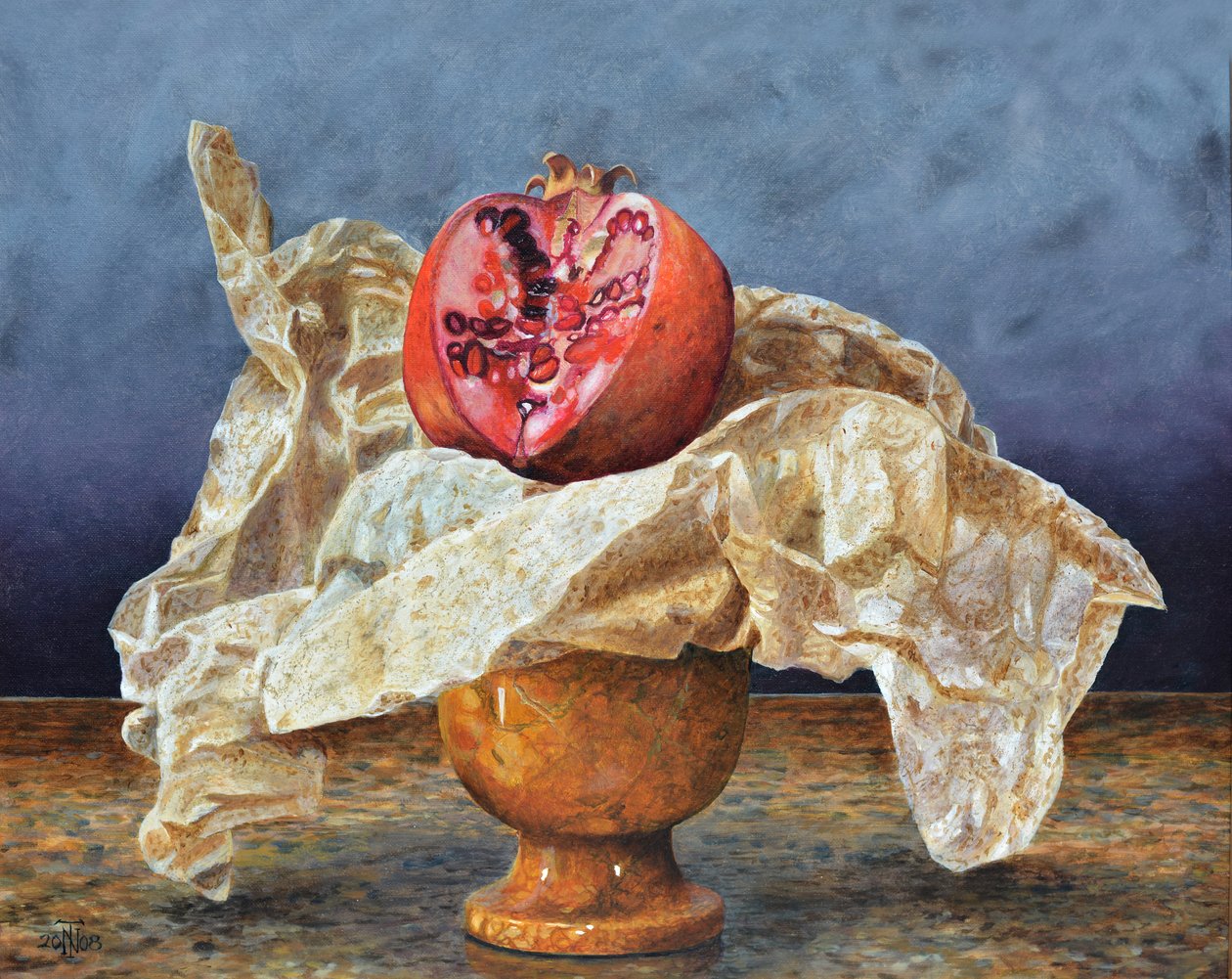 石榴静物，2008年 作者 特雷弗·尼尔