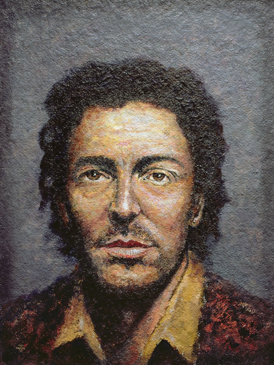Springsteen（b.1949）（秸秆板上的丙烯酸树脂） 作者 特雷弗·尼尔