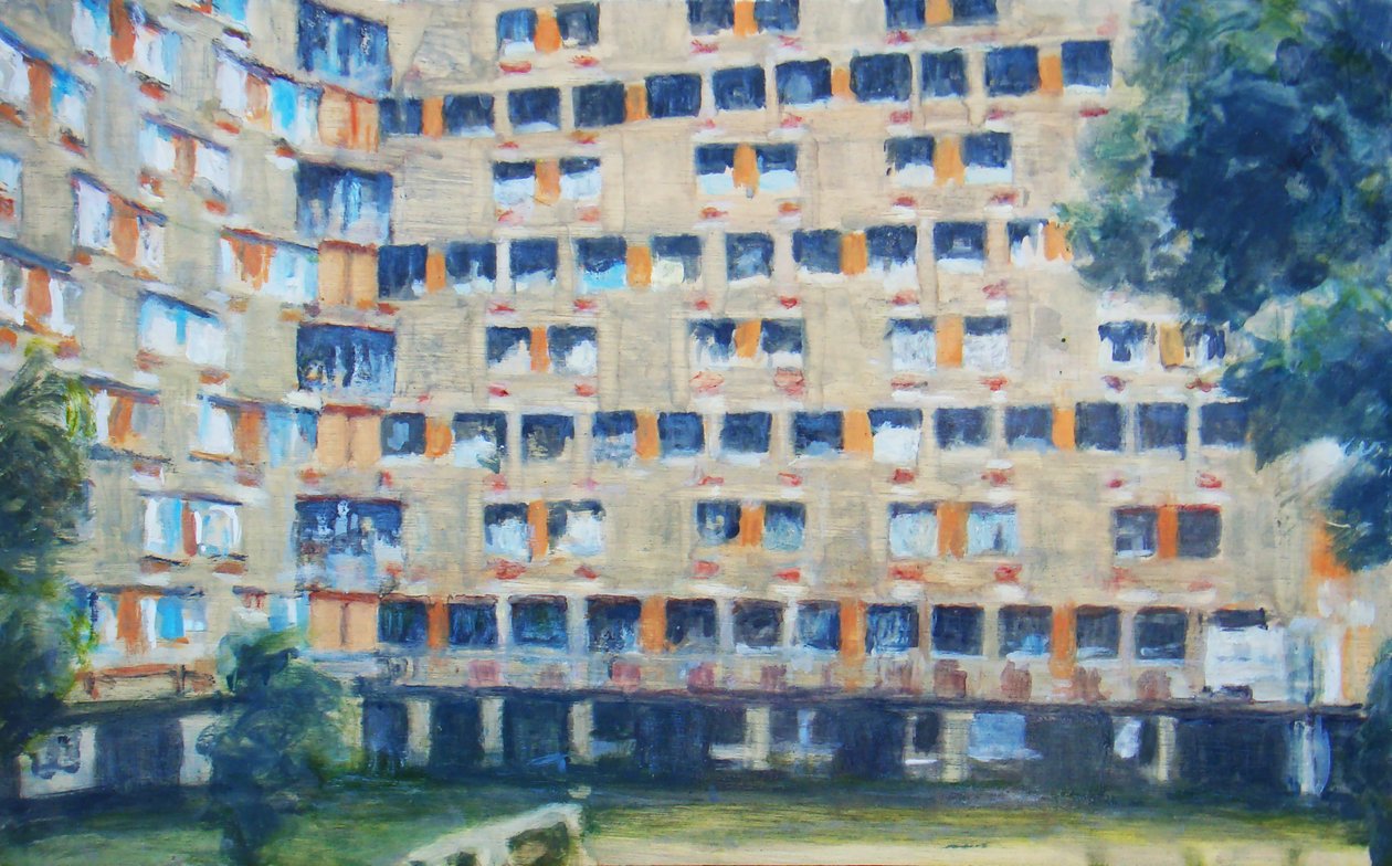 居住的地方 10，2011 年（胶合板上的油画） 作者 特雷弗·伯吉斯