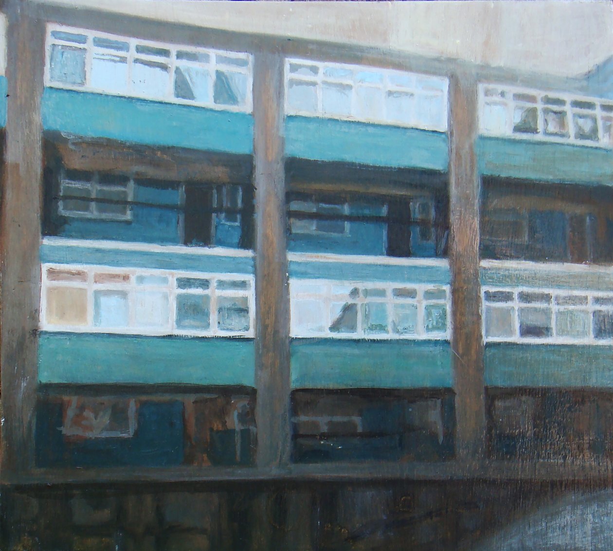 生活的地方 11，2011 年（胶合板上的油画） 作者 特雷弗·伯吉斯