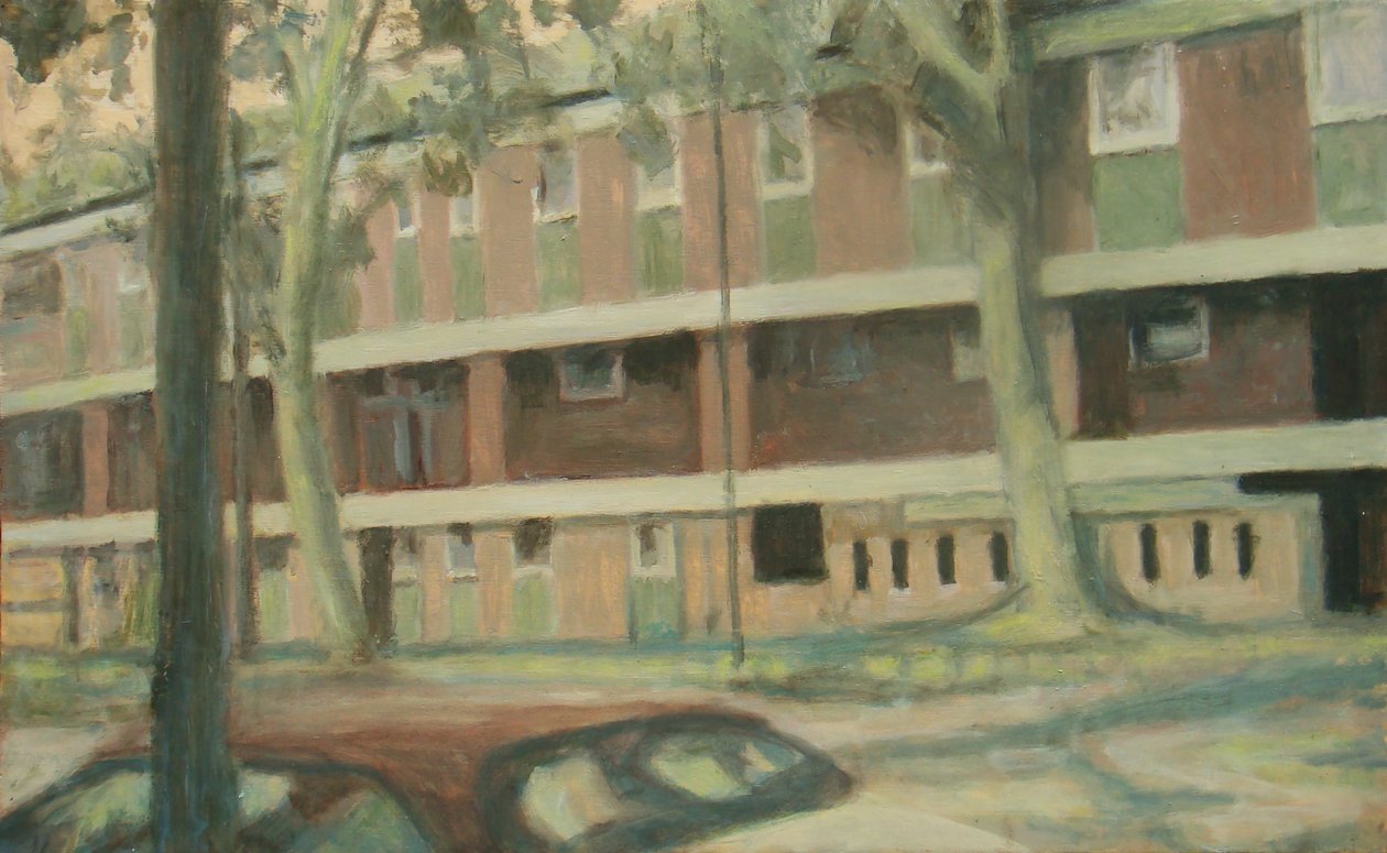 居住之地 24，2012 年（胶合板上的油画） 作者 特雷弗·伯吉斯