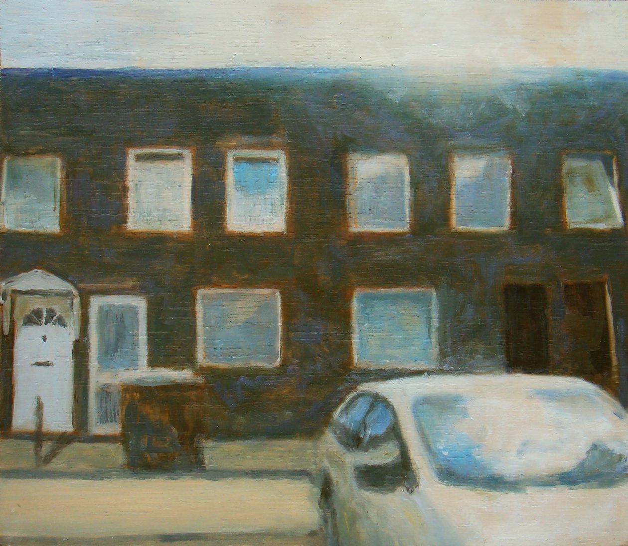 居住的地方 25，2012 年（胶合板上的油彩） 作者 特雷弗·伯吉斯