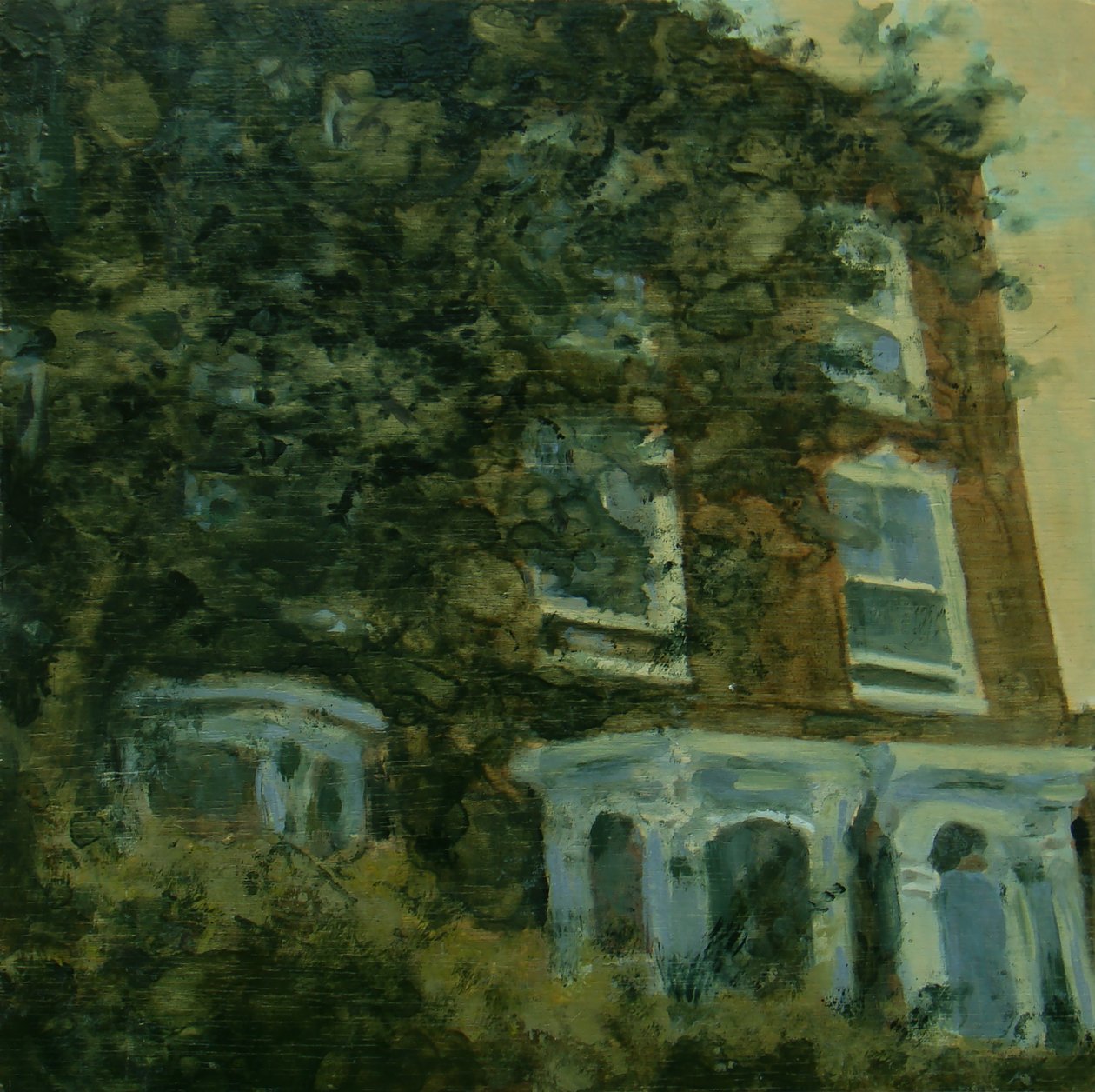 生活的地方 35，2012 年（胶合板上的油画） 作者 特雷弗·伯吉斯