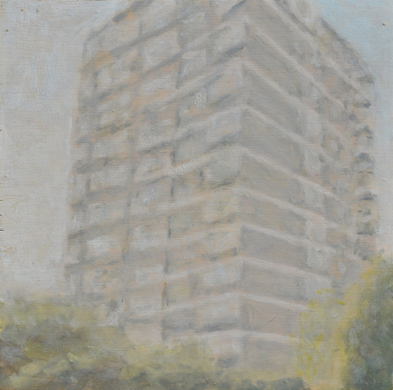 生活的地方 36，2012 年（胶合板上的油画） 作者 特雷弗·伯吉斯
