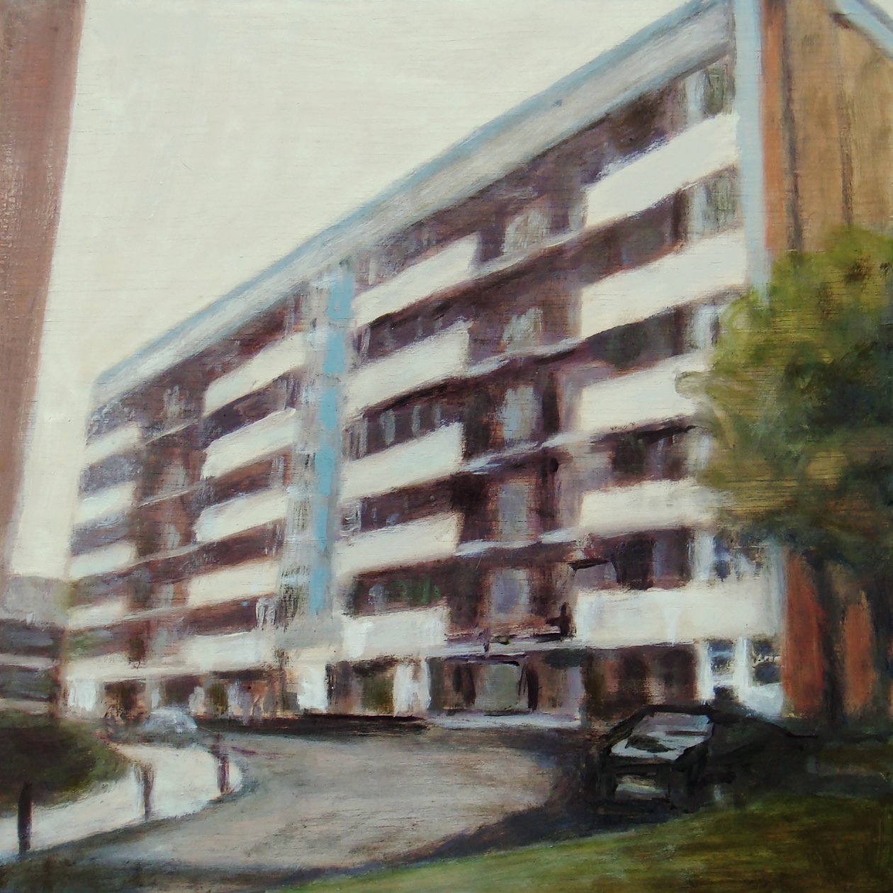 生活的地方 43，2012 年（胶合板上的油彩） 作者 特雷弗·伯吉斯