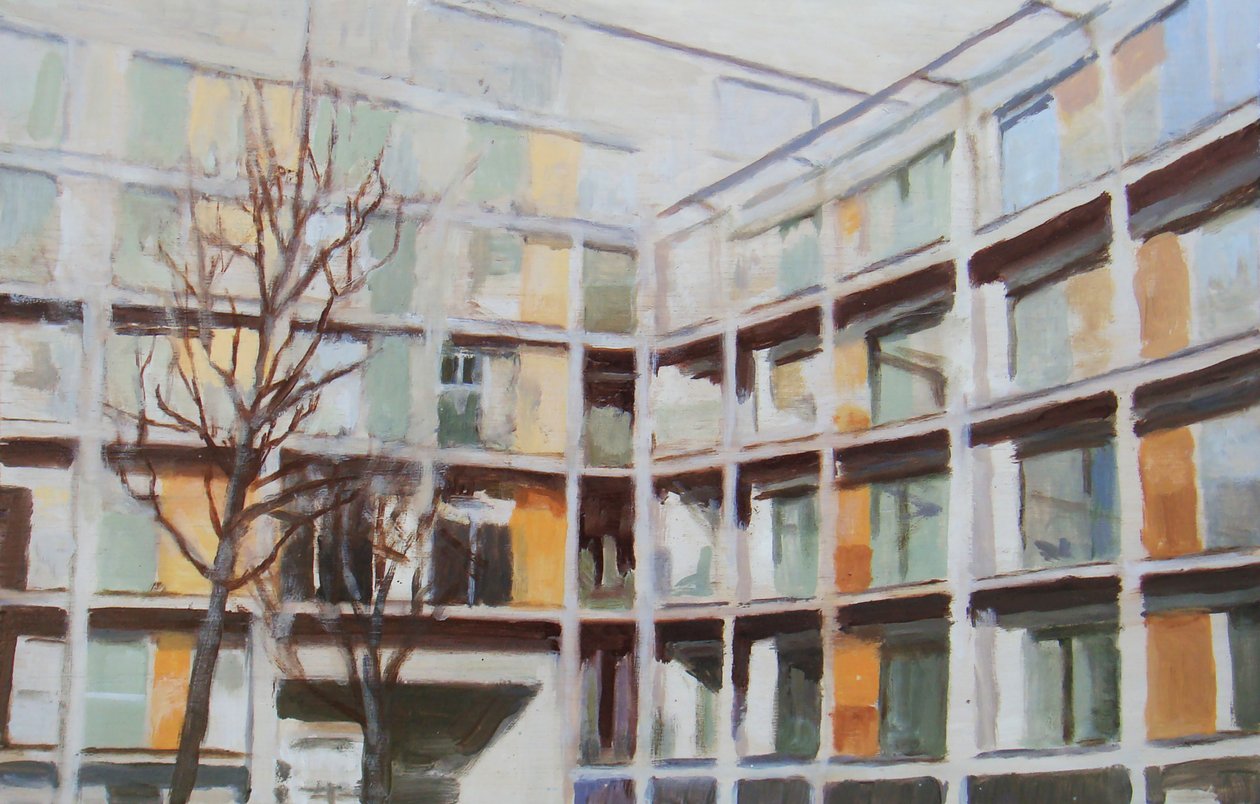 生活之地 44，2012 年（胶合板上的油彩） 作者 特雷弗·伯吉斯