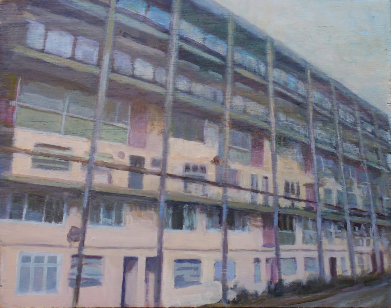 生活的地方 60，2013 年（胶合板上的油画） 作者 特雷弗·伯吉斯