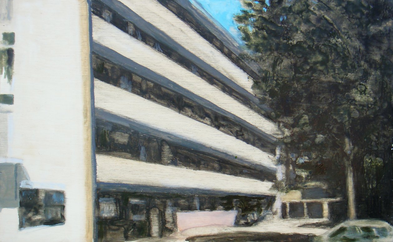 居住的地方 9，2011 年（胶合板上的油画） 作者 特雷弗·伯吉斯