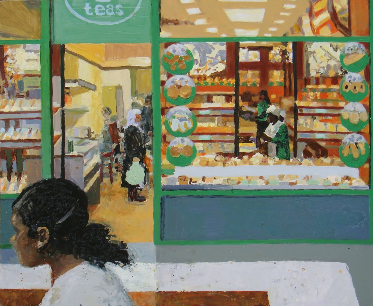 面包店》，2008 年（木板油画） 作者 特雷弗·伯吉斯