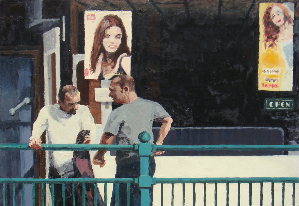 对话》，2006 年（木板油画） 作者 特雷弗·伯吉斯